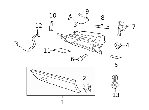 Glove Box for 2010 Volvo V70 #0