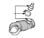 17880F0180 - Engine: Air Inlet Hose for Lexus Image