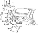 E8DZ7451754B - Body: Side Molding for Ford: Taurus | Mercury: Sable Image