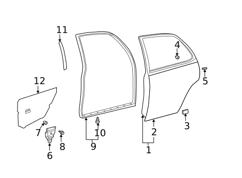 Door & Components for 2002 Toyota Camry #0