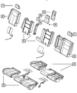 1WK62DX9AB - Interior Trim: Second Row Headrest, Outboard for Mopar Image