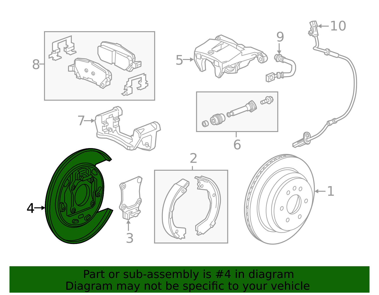 2015-2020 GM Backing Plate - Driver's Side (LH) 23261416 | TascaParts.com