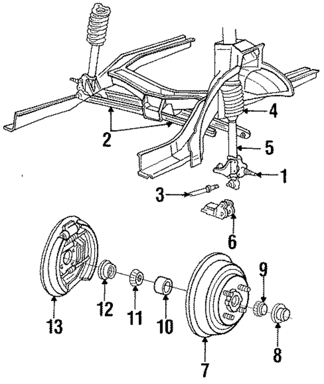 E43Z4A013A - Suspension: Knuckle for Ford: Escort, EXP, Tempo | Mercury: Lynx, Topaz Image