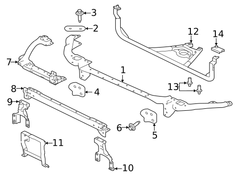 Radiator Support for 2022 Jaguar F-Pace #0