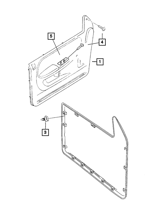 RH69RC3AA - Interior Trim: Door Trim Front Panel, Left for Mopar Image