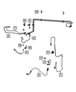 5166010AA - Brakes: Brake Hose Bracket, Right for Chrysler: 300 | Dodge: Challenger, Charger, Magnum Image