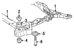 1646026 - Suspension: Front Crossmember Cushion for Buick: Century | Cadillac: Allante, Eldorado, Seville | Oldsmobile: Cutlass Ciera, Cutlass Cruiser Image