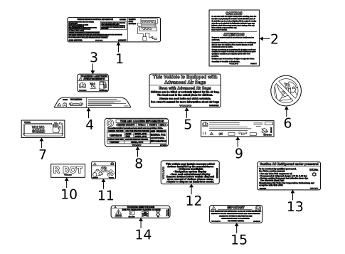 Labels for 2010 Volvo V70 #0