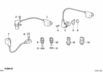 12141729292 - Engine Electrical System: Crankshaft Speed Sensor for BMW: 530i, 540i, 740i, 740iL, 840i Image image