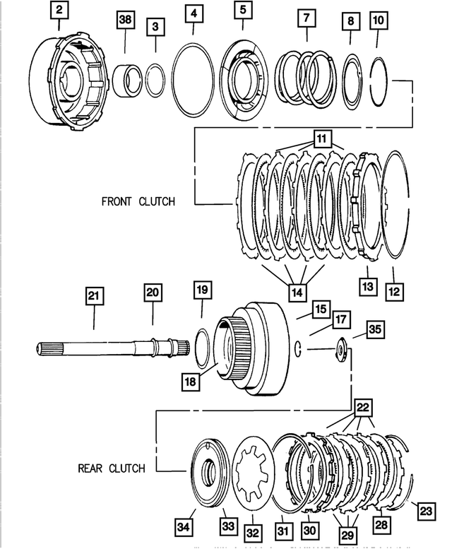 RL617405AD - Automatic Transmission 3 Speed: Transmission Front Clutch Retainer And Bushing for Mopar Image