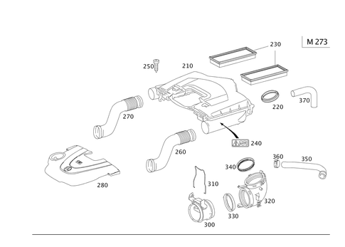 Air Intake, Gasoline Vehicles for 2010 Mercedes-Benz GL550 #0