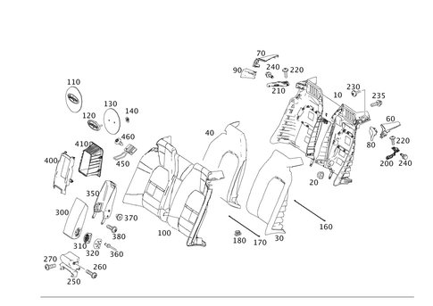 Rear Backrest for 2015 Mercedes-Benz E550 #0
