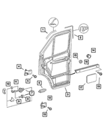 5123674AB - Doors and Related Parts: Front Door, Right for Mopar Image