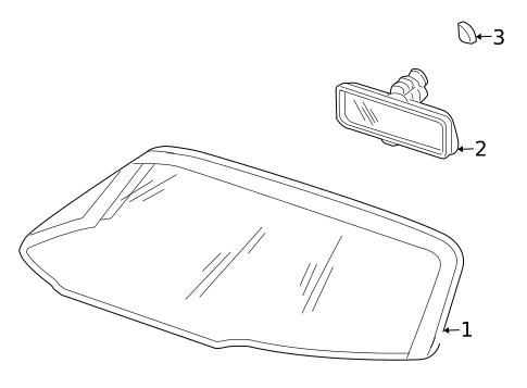 Glass - Windshield for 2006 Dodge Viper #0