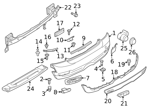 Bumper & Components - Rear for 2008 Mini Cooper #1