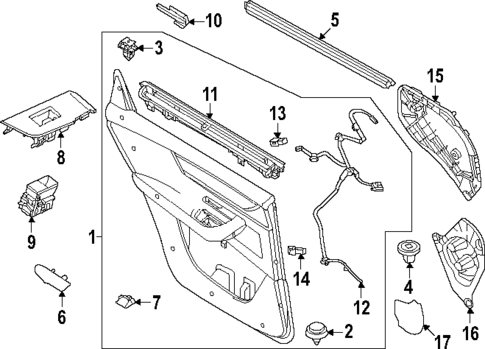 Interior Trim - Rear Door for 2025 Mazda CX-70 #0
