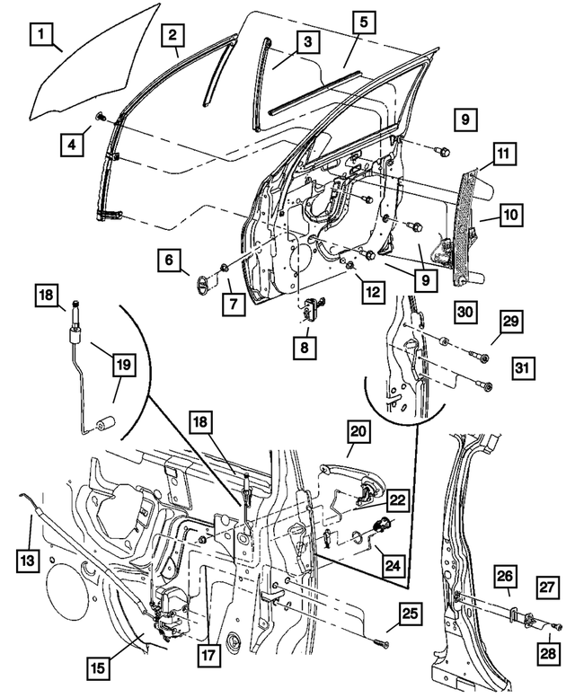 5067590AA - : Front Door Window Regulator, Right for Mopar Image
