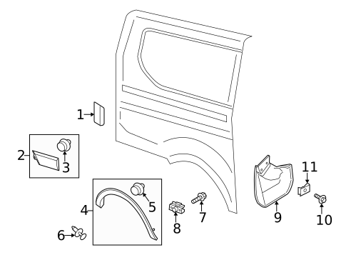 Exterior Trim - Side Panel for 2016 Ford Transit-150 #3