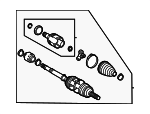 4342008120 - Front Drive Axle: Cv Axle Assembly for Toyota: Sienna Image