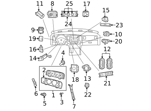 Cluster & Switches for 2007 Dodge Ram 1500 #0