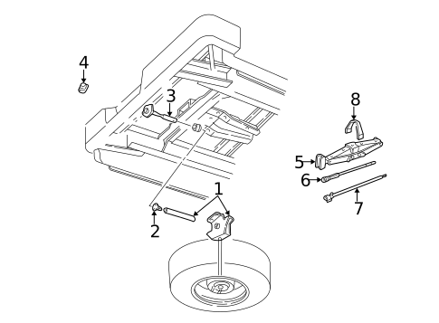 Spare Tire Carrier for 2001 Dodge Dakota #0