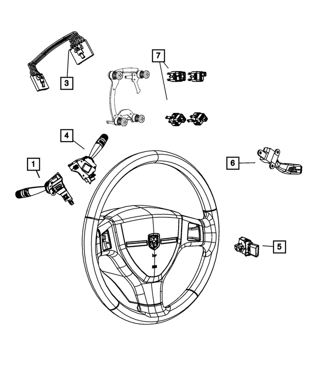 5183950AE - Electrical: Multifunction Switch for Mopar Image image