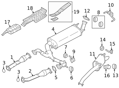 Exhaust Components for 2017 Nissan Armada #0