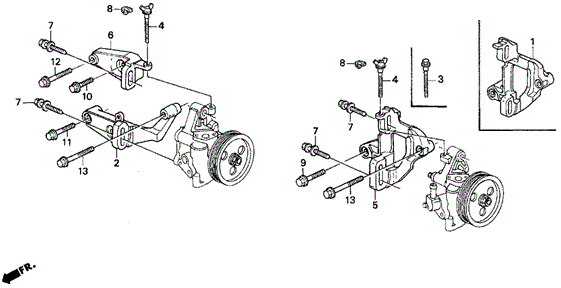P.S. Pump - Bracket for 1995 Honda Civic del Sol #0