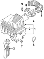 357129607AL - Engine: Air Cleaner Assembly for Volkswagen Image