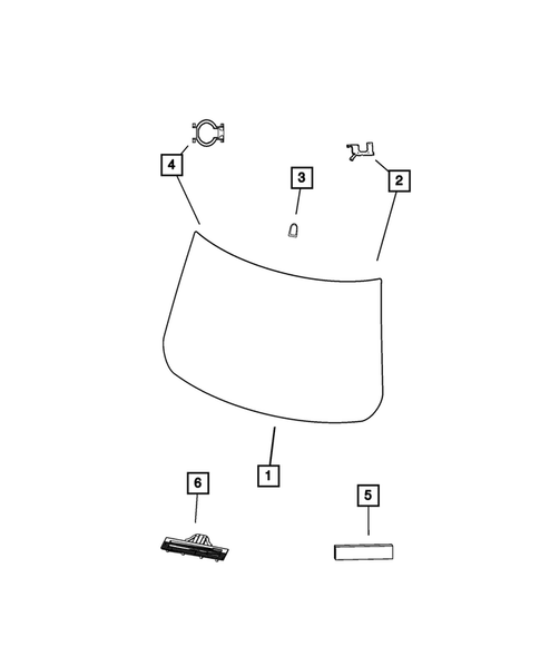 Glass and Interior Rearview Mirror for 2024 Ram 3500 #4
