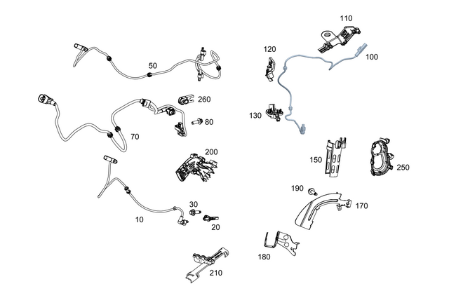 2135461580 - : Cable Duct for Mercedes-Benz Image