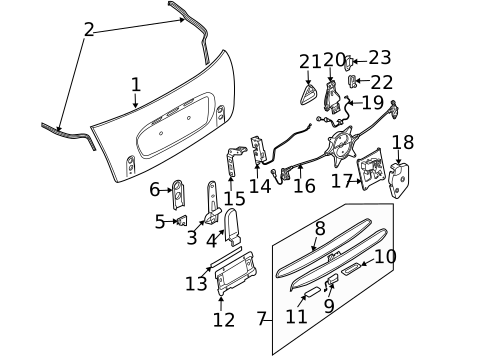 Trunk for 2005 Mini Cooper #0