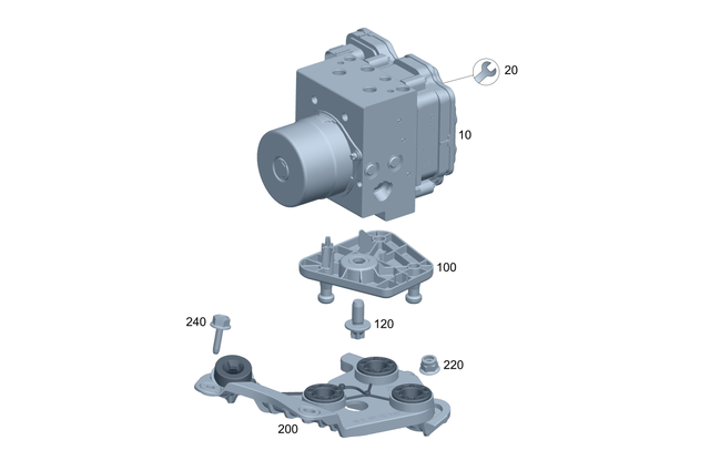 827164 - Brake System: Nut for Mercedes-Benz Image image
