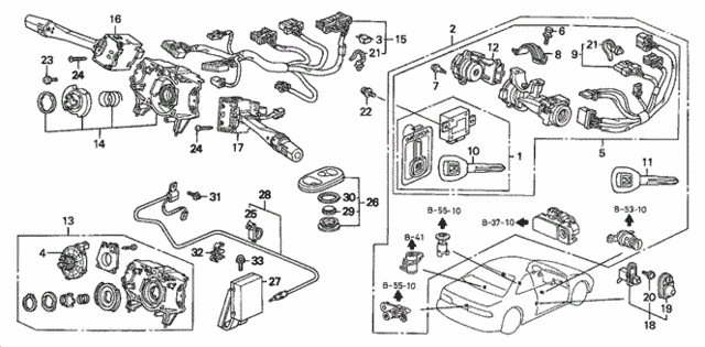 Combination Switch for 1998 Honda Prelude #0