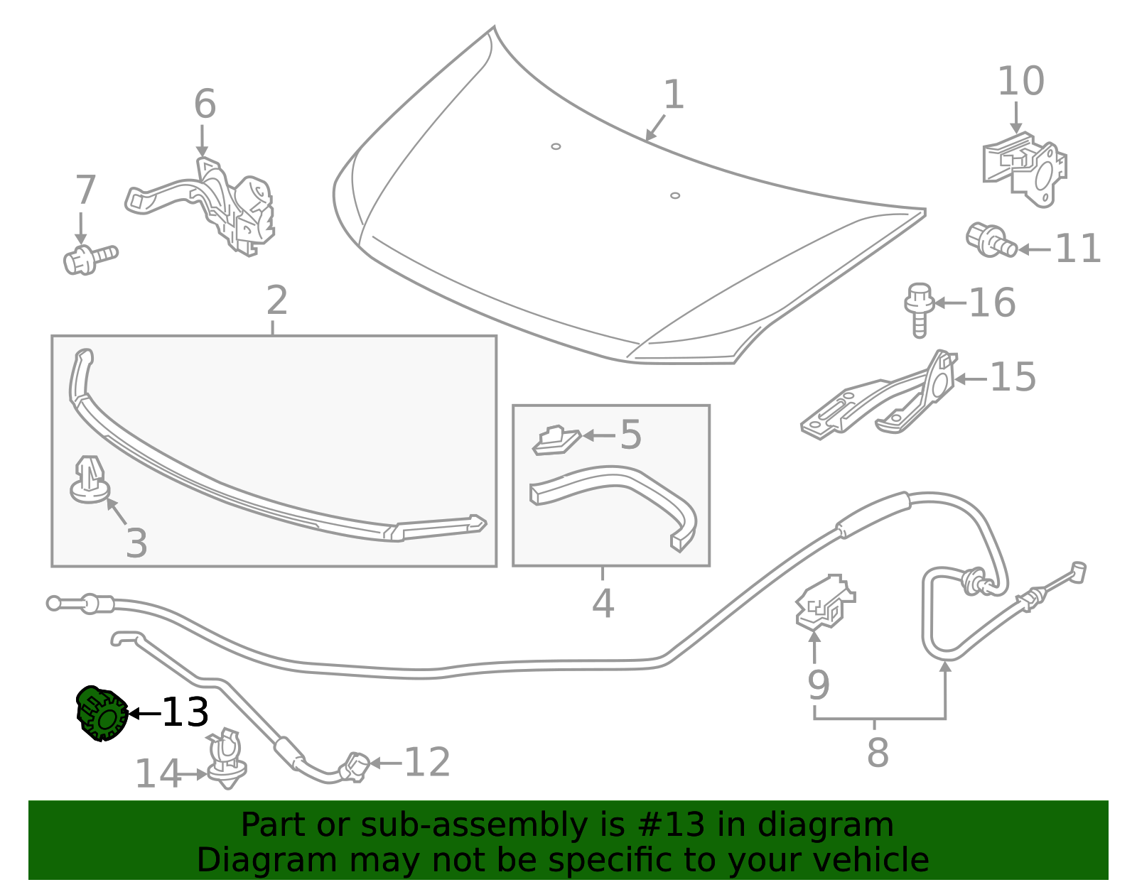 90601-S0X-A01 - 1999-2017 Honda - Grommet Hood Open Stay | All