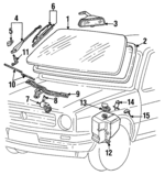 535955453 - Body: Washer Reservoir for Volkswagen: Corrado, Golf, Jetta Image