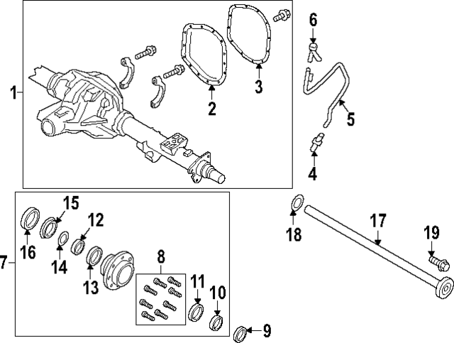 RC3Z4033A - Suspension: Rear Cover for Ford Image