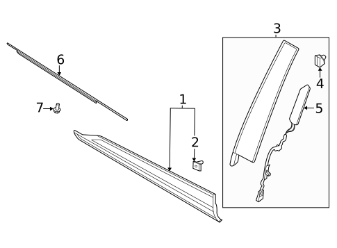 Exterior Trim - Front Door for 2023 Ford Escape #0