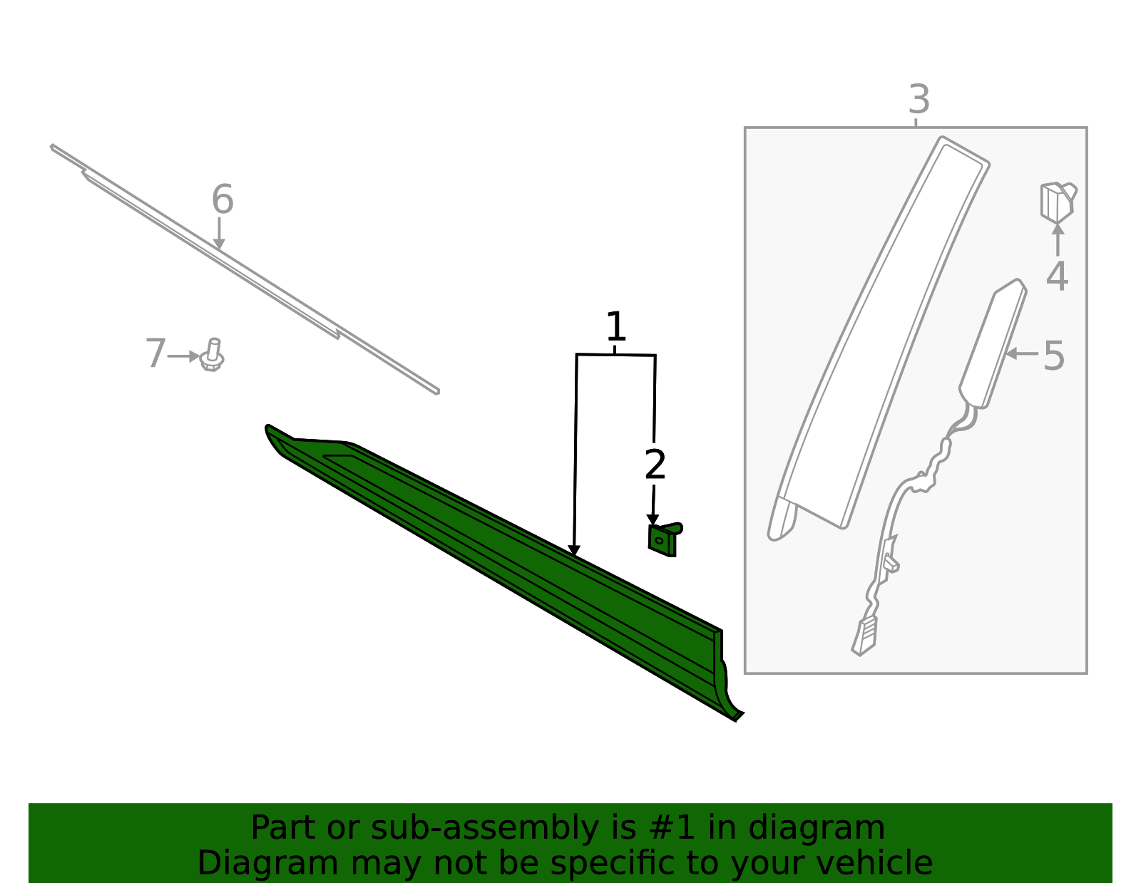 LJ6Z-7820878-AB - Side Molding - 2020-2025 Ford Escape