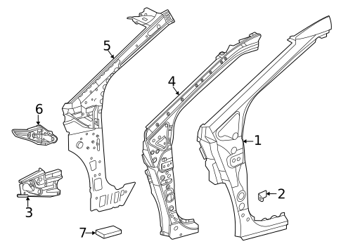 Hinge Pillar for 2019 Toyota Mirai #0