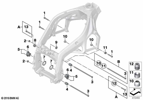 Motorcycle Frame for 2011 BMW-Motorrad S 1000 RR #1