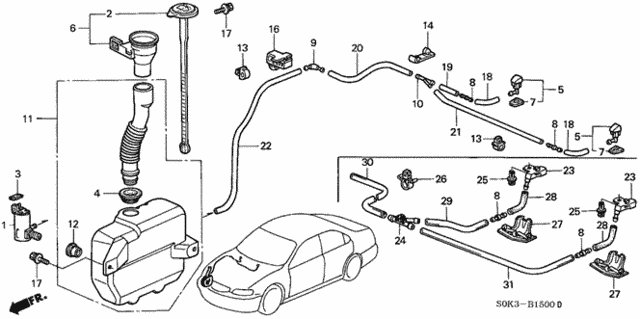 Windshield Washer for 1999 Acura TL #0