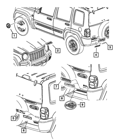 Nameplates for 2005 Jeep Liberty #0