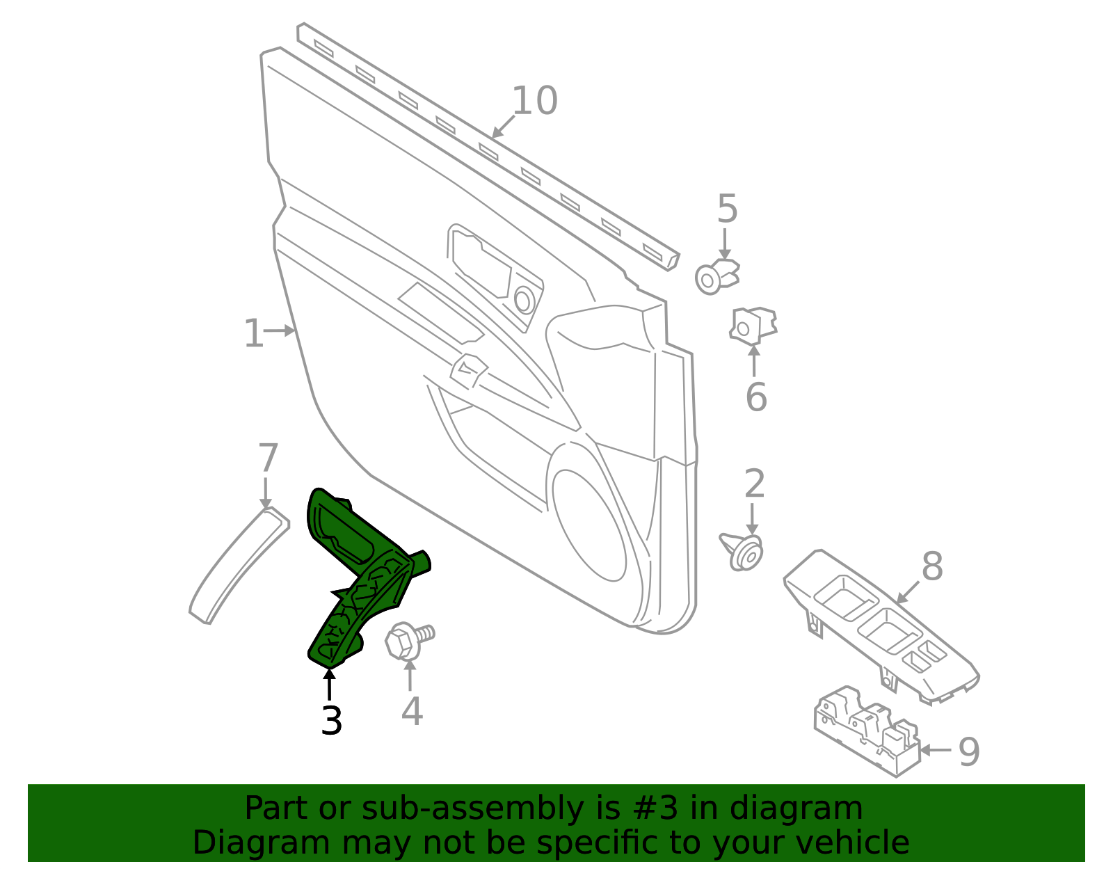 80951-JM00A - Pull Handle 2008-2015 Nissan | Official Nissan Parts Store
