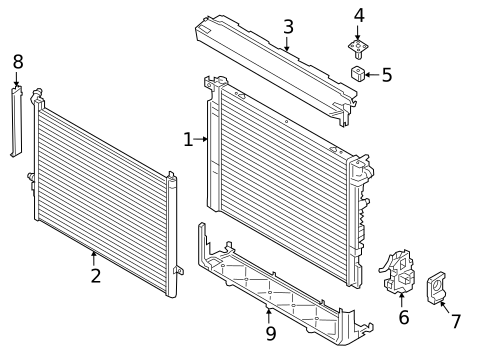 Radiator & Components for 2023 BMW 540i #0