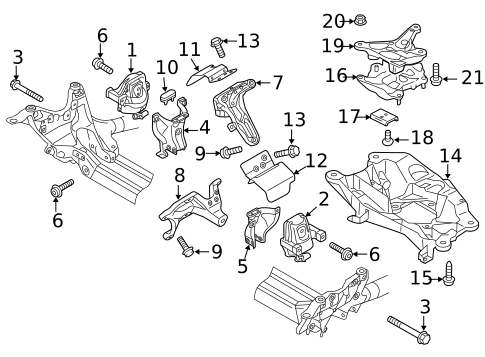 Engine & Trans Mounting for 2017 Audi A6 Quattro #0