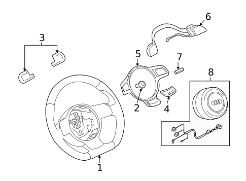 Steering Wheel & Trim for 2012 Audi TT RS Quattro #0
