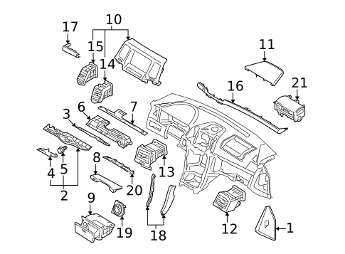 Instrument Panel Components for 2007 Kia Amanti #0