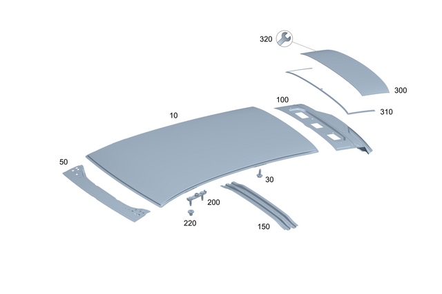 19903311 - Roof: Self-Tap. Hex. Head Screw for Mercedes-Benz Image image