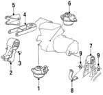 7551328 - : Engine Mount Cap for Saab: 9000 Image